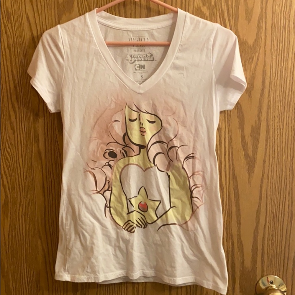 Steven Universe Rose Quartz portrait V neck shirt